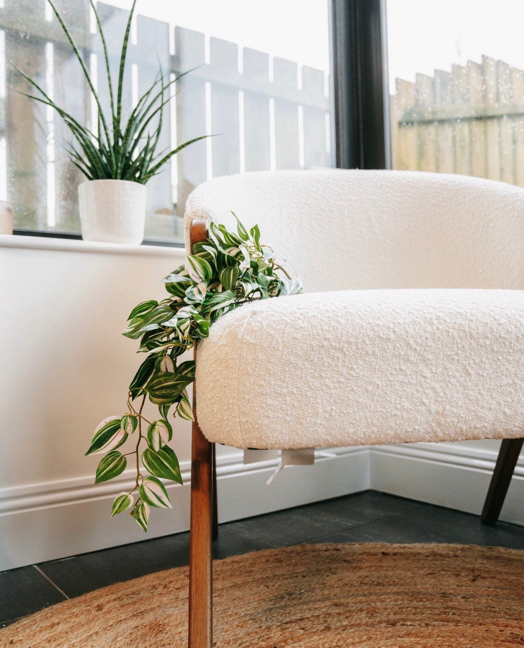 Whyshare Artificial Tradescantia Hanging Bush 50cm Green/white Etsy