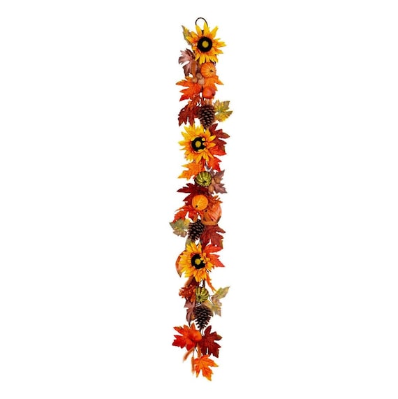 Luxury Artificial Autumn Garland With Fruits and Foliage Etsy UK