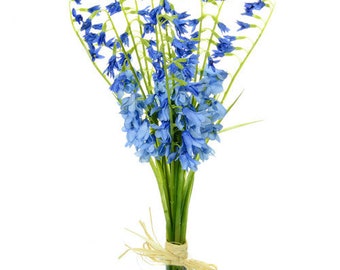 Bluebell Bundle Artificial Silk Flower 38cm/15 Inches Light Blue