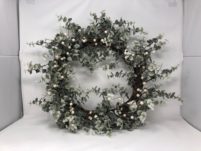 Eucalyptus Bush Green and Grey Artificial 35cm