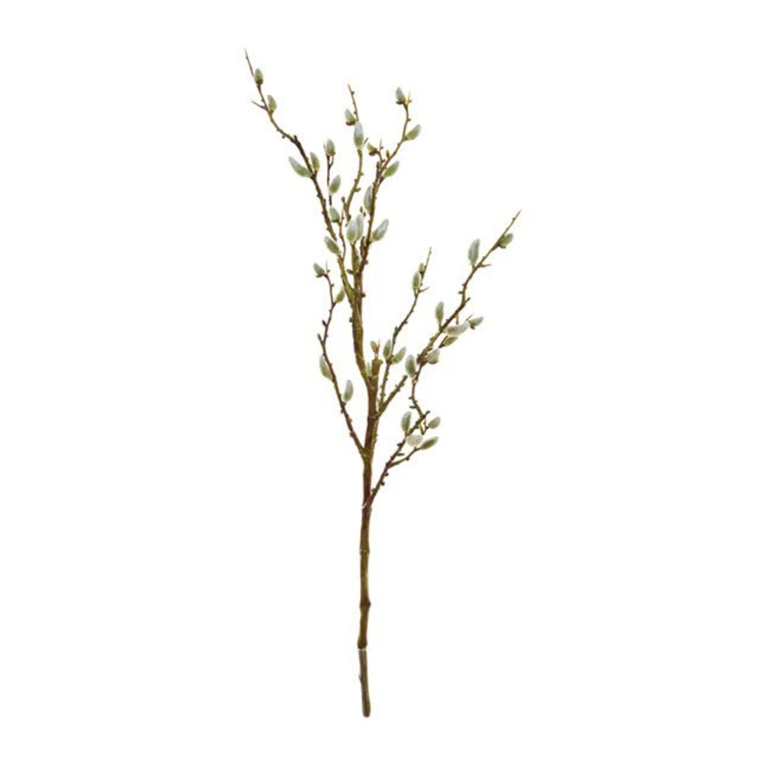 ACOOH 6Pcs Artificial Pussy Willow Branches for Vases,33In Dried Faux  Pussywillows Long Stem Artificial Flowers for Tall Vase Fake Ficus Twig for  Home