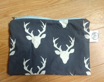Deer pattern kit, zipped case, pencil case, zip pouch, makeup bag, personal hygiene kit