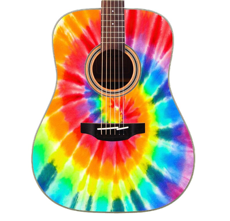 Tie Dye Guitar Unisex Tie-Dye Sweatshirt image 2