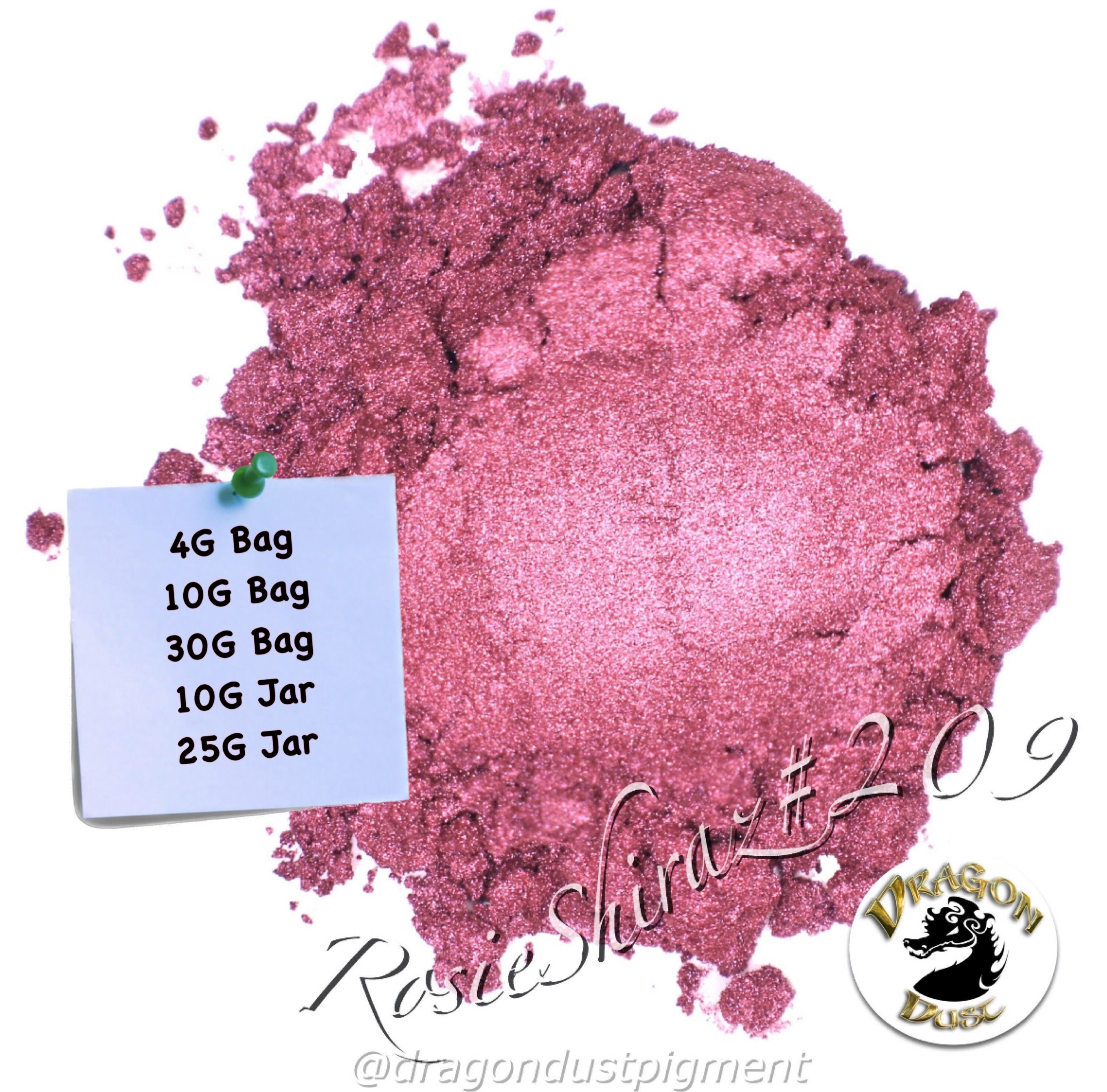Red Pink Mica Powder Pigments for Nail Polish, Epoxy Resin, Bath Bombs,  Soaps, Makeup, Lip Gloss, Candles ROSIE SHIRAZ Pink Wine 209 4g 