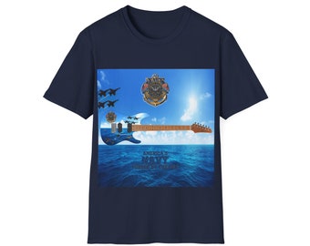 US Navy Guitar Unisex Softstyle T-Shirt