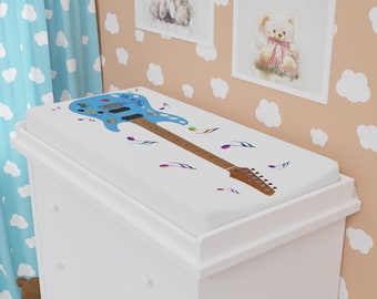 It's A Boy Guitar Baby Changing Pad Cover