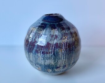 Studio Pottery Orb Bud Vase