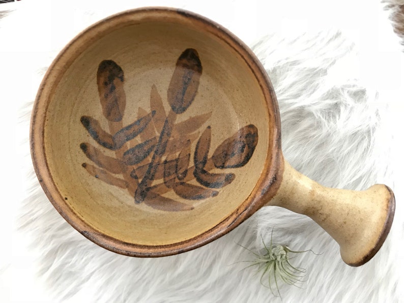 serving bowl vintage pottery kitchen decor artisan pottery bowl with handle kitchenware studio pottery serveware decor bowl,cookware