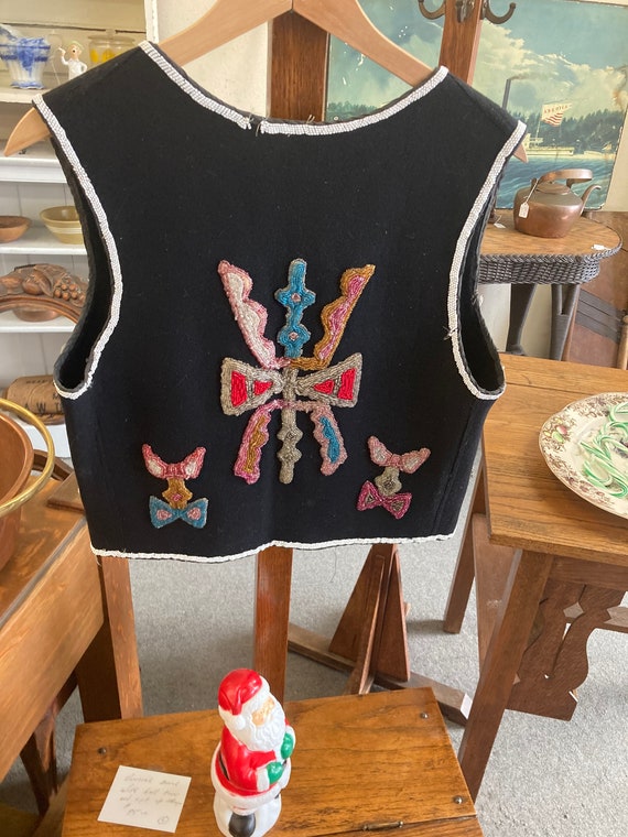Native American beaded vest - image 1