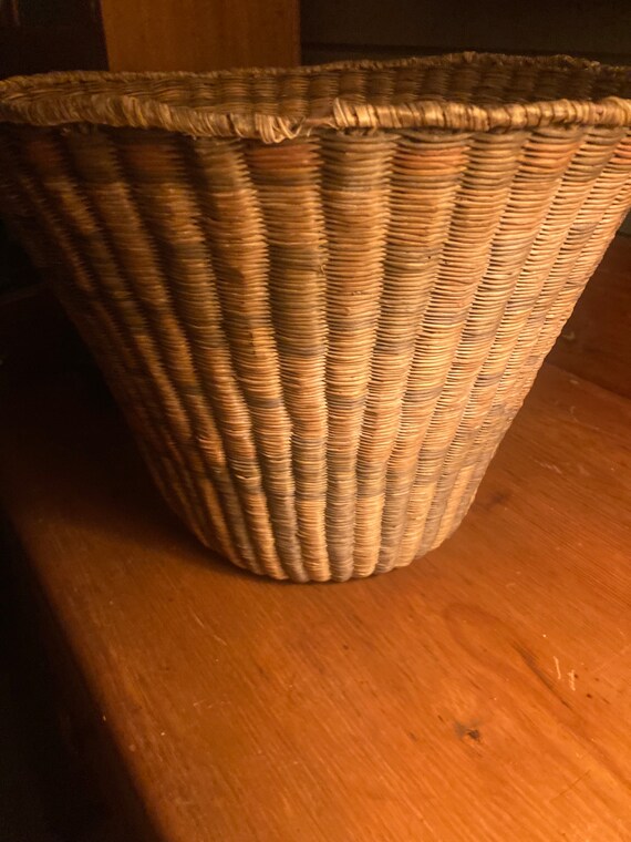 Large peach basket Native American 15” - image 2