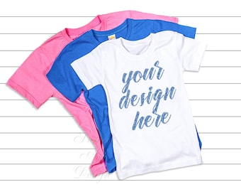 Download T-Shirt mockup, unisex adult clothing flatlay, bella ...