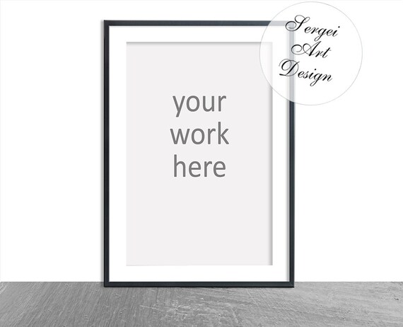 A4 Poster Frame Mockup Stylish Black Frame Minimalism Scandinavian