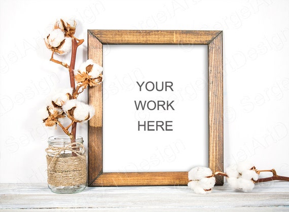 8x10 Wooden Frame Mockup Frame Mockup Simple Frame Mockup
