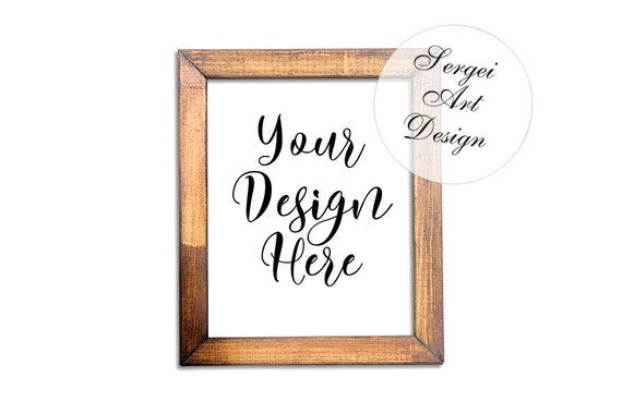 Rough Frame Mock Up Wooden Frame Mockup 8x10 Frame