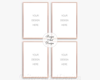 Gold Frame Mockup Etsy