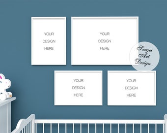 Download A2 Frame Mockup A3 Nursery Wall Art Mock Up Styled White Frames Mock Up Nursery Mock Up Psd Smart Object Png Jpg Instant Download Free Logo 3d Mockups PSD Mockup Templates
