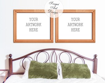 Download Free Two Frames Mockup, Photo Frame Mock up, Wooden Frame 8x10 PSD Template, PNG Frame, Instant Download PSD Template