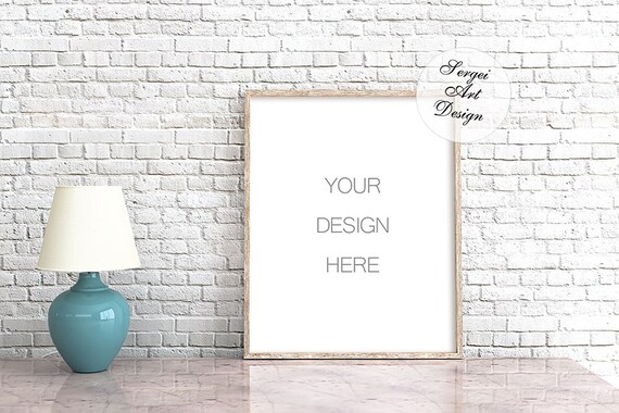 8x10 16x20 24x30 Digital Scandinavian Wooden Frame Mockup Real