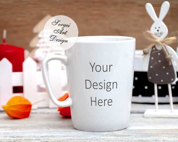 White Coffee Mug Mockup For Childrens Cup On The White Coffee Mug Mockup For Childrens Cup On The