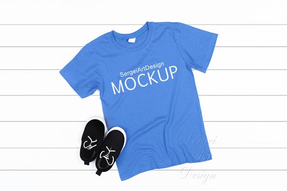 Blue Kids Shirt Mockup On White Backgroundbella Shirt Mockupflat Blue Kids Shirt Mockup On White Backgroundbella Shirt Mockupflat