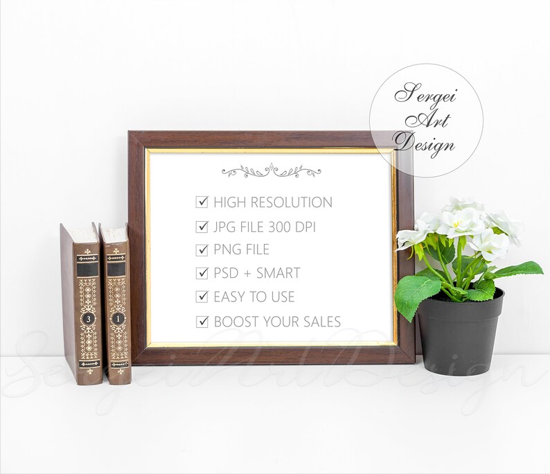 Download Styled Frame Mock Up 8x10 Digital Frame Frame Mock-up PSD | Etsy