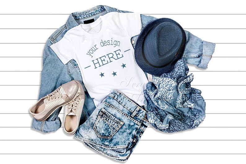 Download White T-Shirt Mockup Unisex T-Shirt Fall Mockup Styled | Etsy