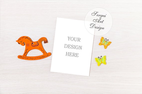 Birthday Invitation Mockup 5x7 Blank Card Styled Stationery Etsy