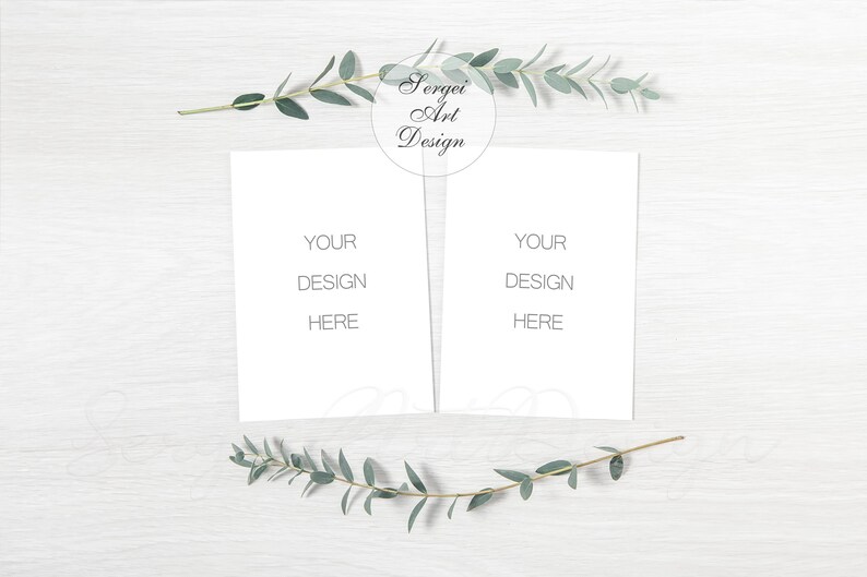 5x7 Invitation Card Mockup Blank Card Mock Up PNG PSD Invitation Mockup JPG
