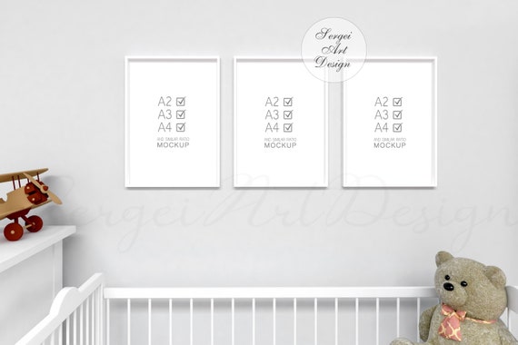 Digital Set Of 3 Frames Mock Up Multiple Frame Mockup A4 A3 Etsy