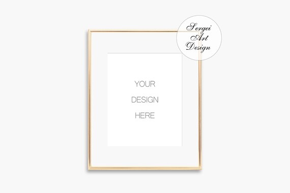 Digital Frame For Posters Gold Metallic Mockup Frame Frame Mockup Stock Photo 8x10 Gold Frame Mock Up