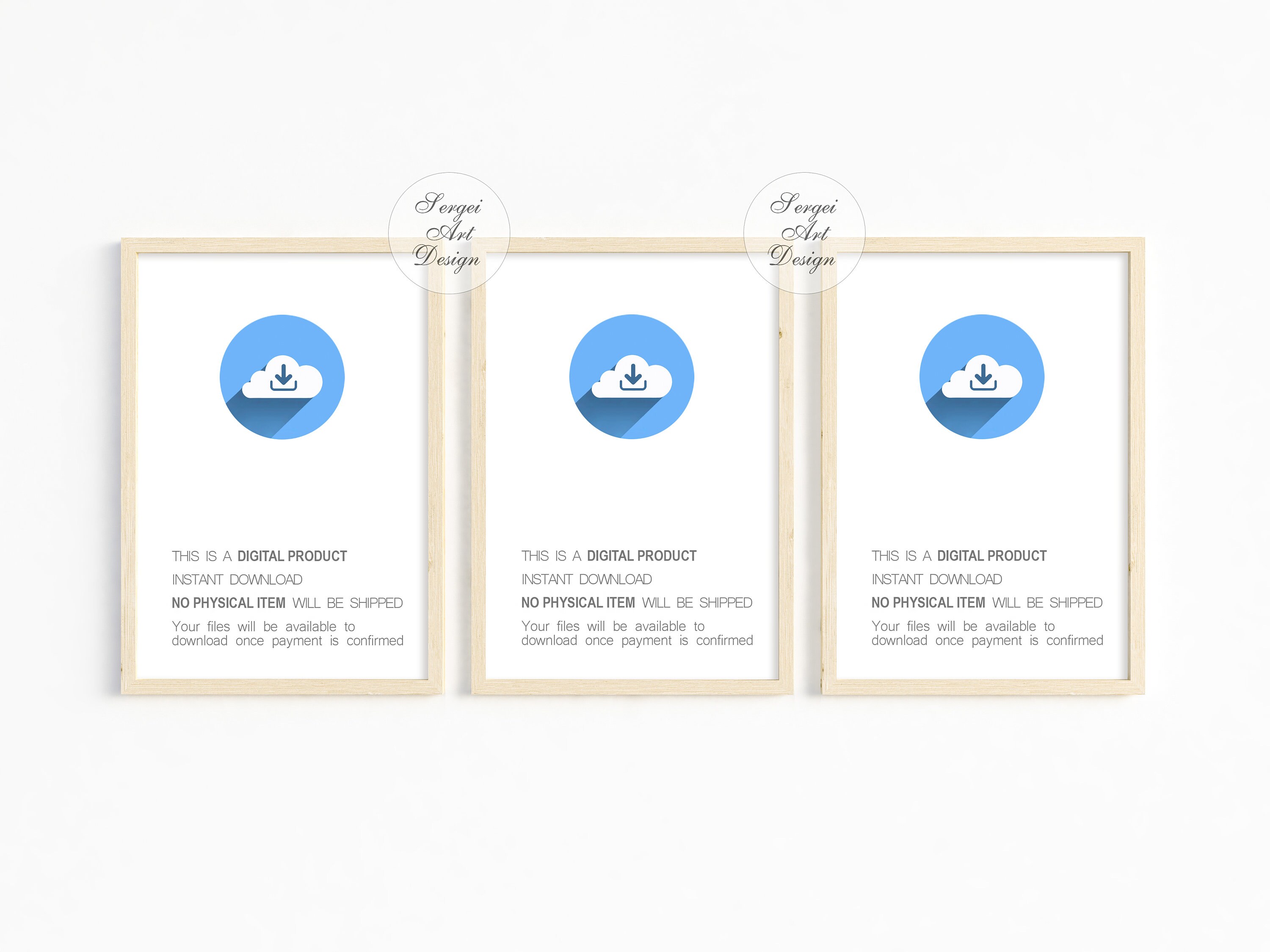 Frame Mockup A4 Vertical Frames Thin Frames Mockup Three A4 Etsy