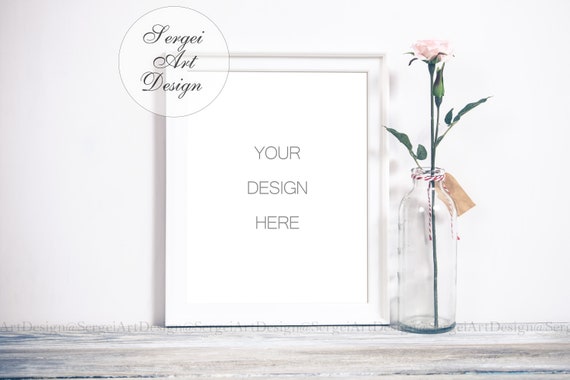 8x10 Vintage Frame Mockup Styled Real Frame Mock Up Stock Etsy