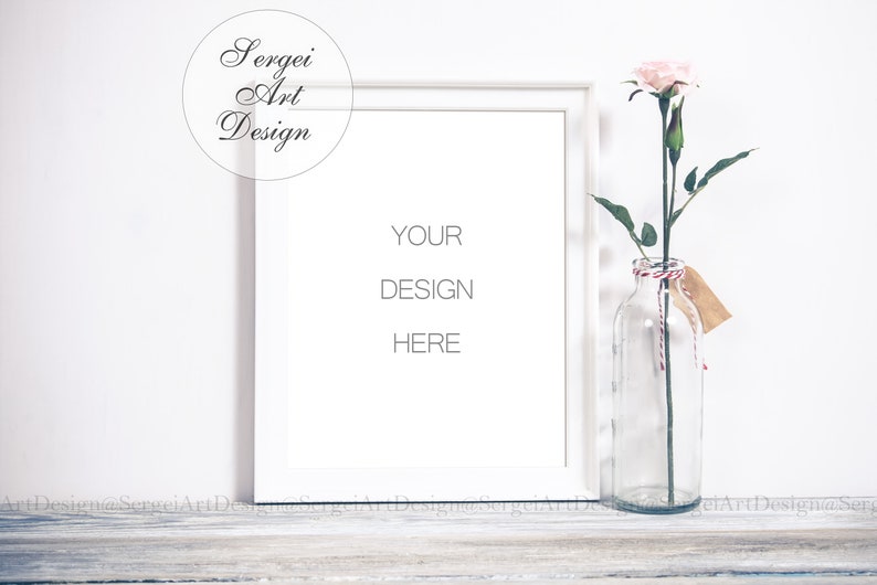 8x10 Vintage Frame Mockup Styled Real Frame Mock Up Stock Etsy