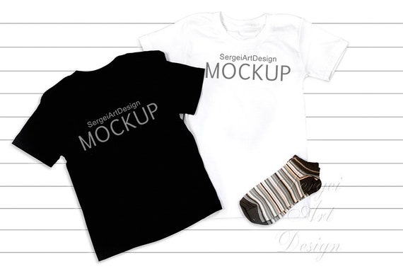 T Shirt Mock Up Apparel Display Two T Shirts Set White And Etsy