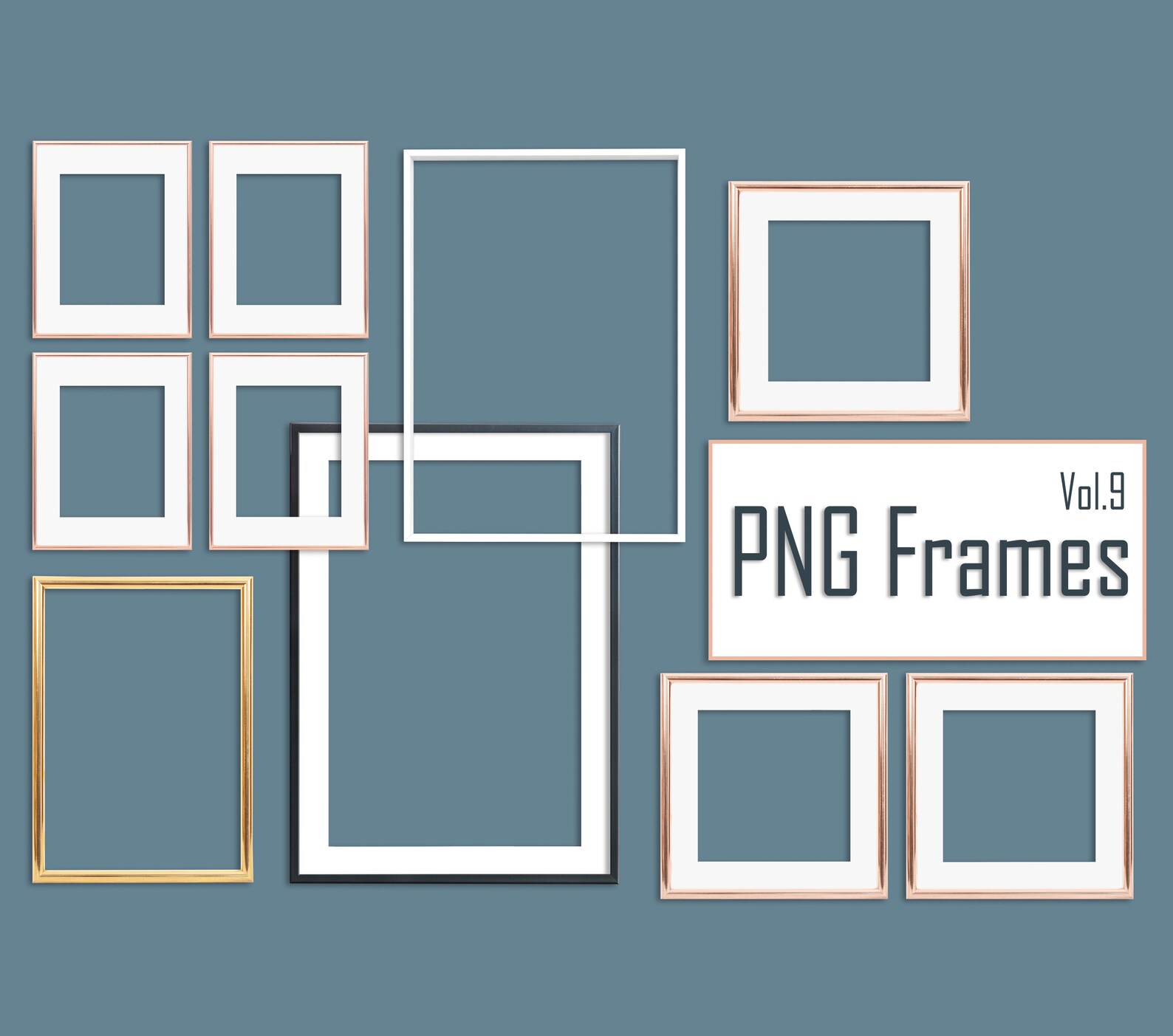 PNG Frames Digital Frames Frames Clipart Scrapbook Frames Etsy