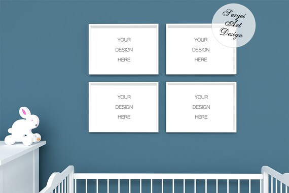 Set Of 4 Frame Mock Up Poster Frame Mockup Set Multiple Etsy