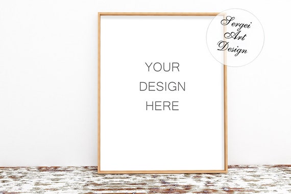 Download 16x20 Wooden Frame Mockup Psd Smart Object 8x10 Mockup Etsy PSD Mockup Templates