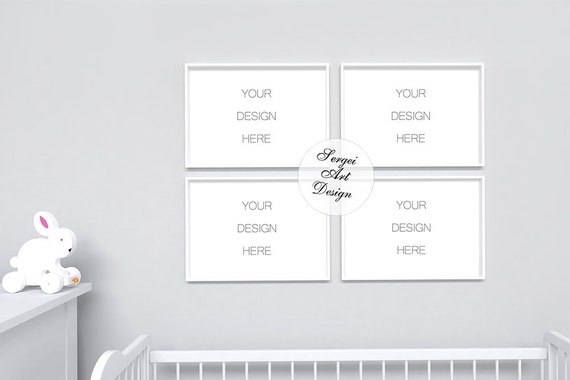 Set Of 4 Frame Mock Up Poster Frame Mockup Set Multiple Etsy