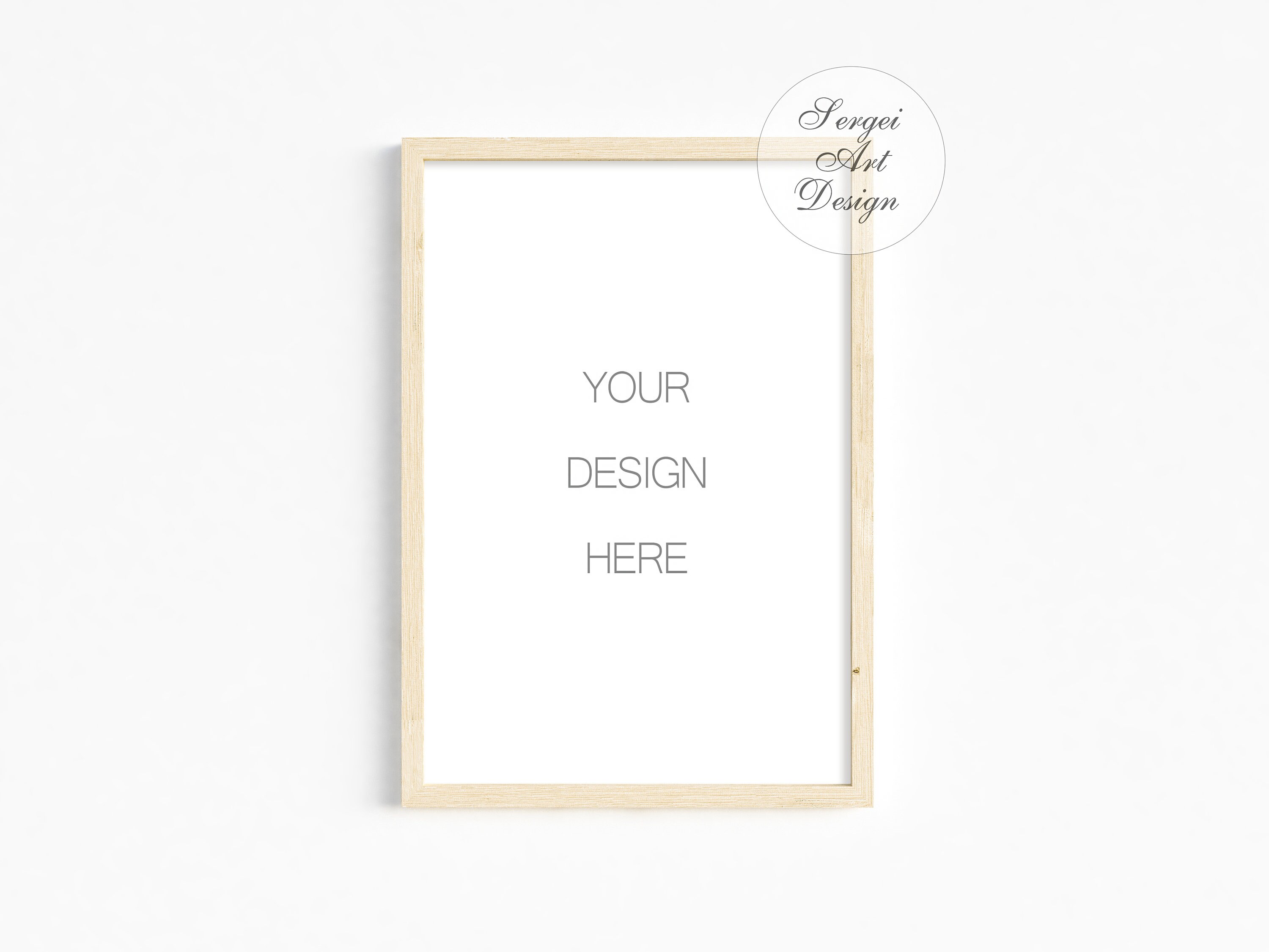 Thin wood frame mockup A4 frame mockup vertical mock up Etsy