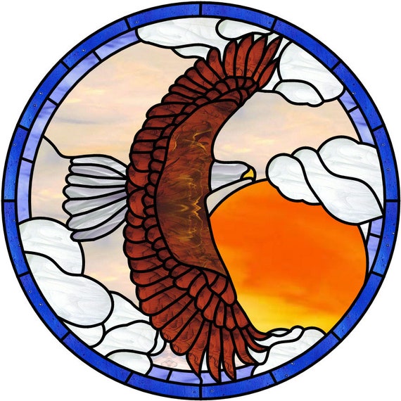 Soaring Eagle Stained Glass Pattern Etsy