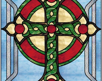 Celtic Cross Stained Glass Pattern