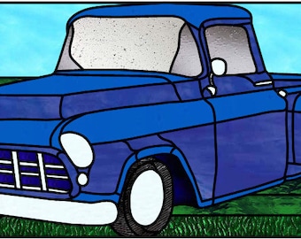 1956 Chevy Truck Stained Glass Pattern