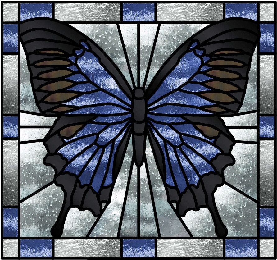 Printable Stained Glass Butterfly Patterns