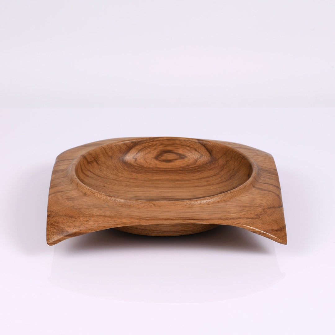 African Walnut Wooden Bowl, Snacks Bowl, Dipping Bowl, Snack Dishes, Etsy