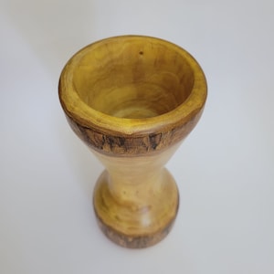 Hand-Engraved Rosewood Tree Trunk Vase - Danish Oil Finish - Unique Wooden Home Decor - Wedding Gift
