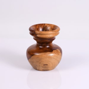 Handgefertigte Vase aus Palisander - Holz Blumenvase mit Dekorativen Schmetterlingen - Perfektes Hochzeitsgeschenk