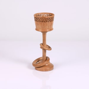 Handmade Olive Wood Wine Goblet - Stylish and Durable Wooden Glass