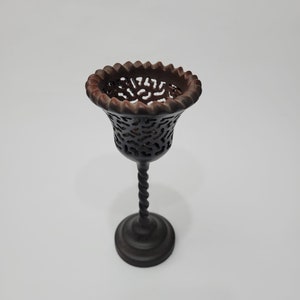 Sappota Wood Spiral Leg Goblet - Handcrafted Wooden Wine Glass, Unique Housewarming Gift