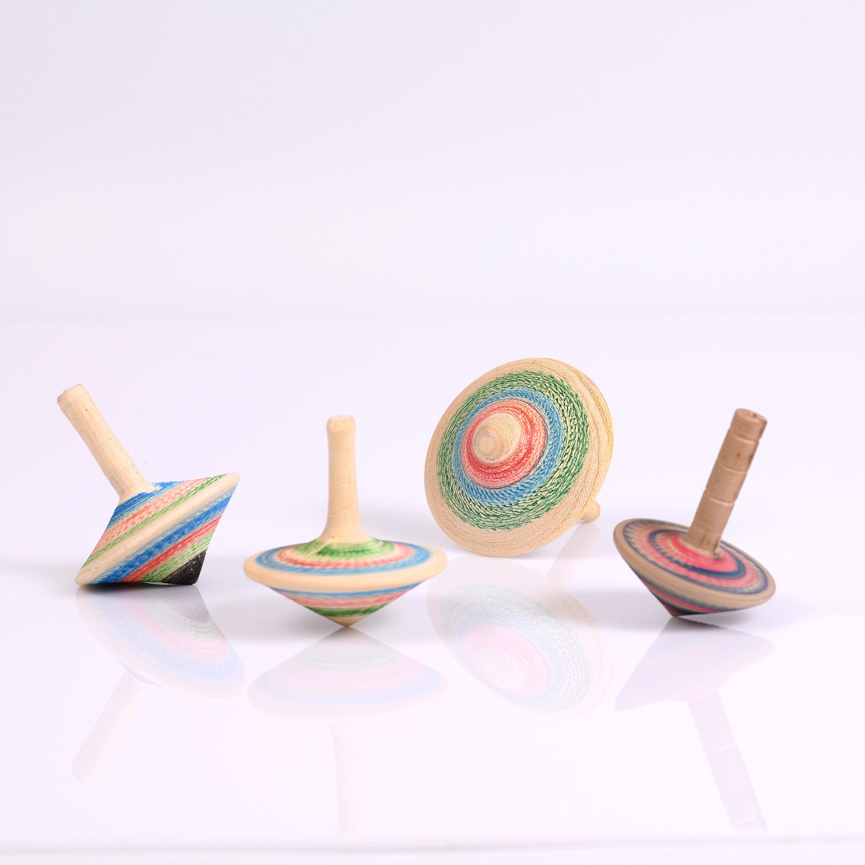 Four Inception Spinning Top Handmade Tops Spinning Tops Etsy