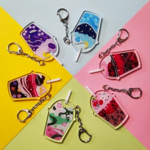 K-Pop Fandom Boba acrylic charms